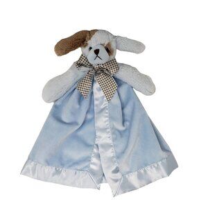 Bearington Baby Collection Lovey 14" Security Blanket Lovee Blue Satin Plush